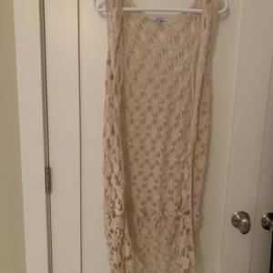 CELESTA KIMONO VEST CROCHET KNIT CREAM